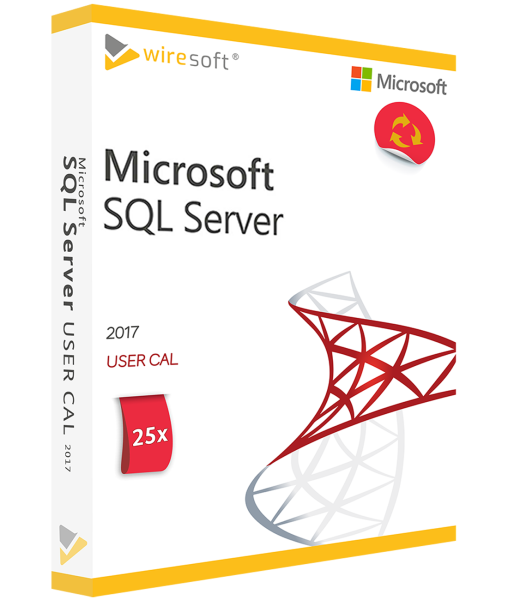 MICROSOFT SQL SERVER 2017 - 25 PACK USER CAL