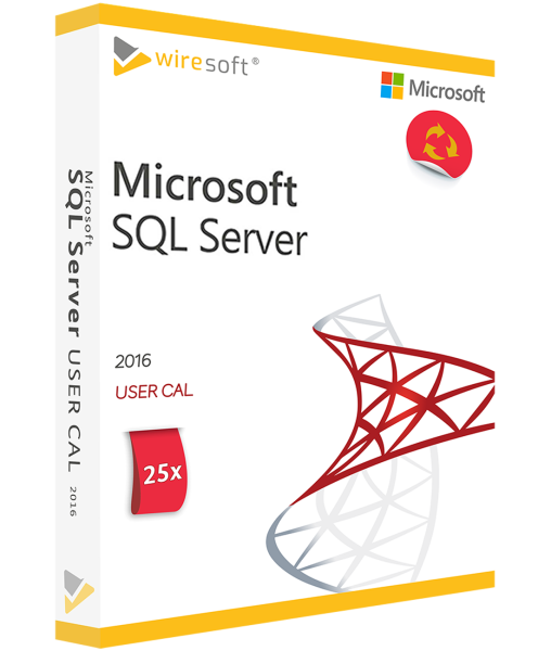 MICROSOFT SQL SERVER 2016 - 25 PACK USER CAL